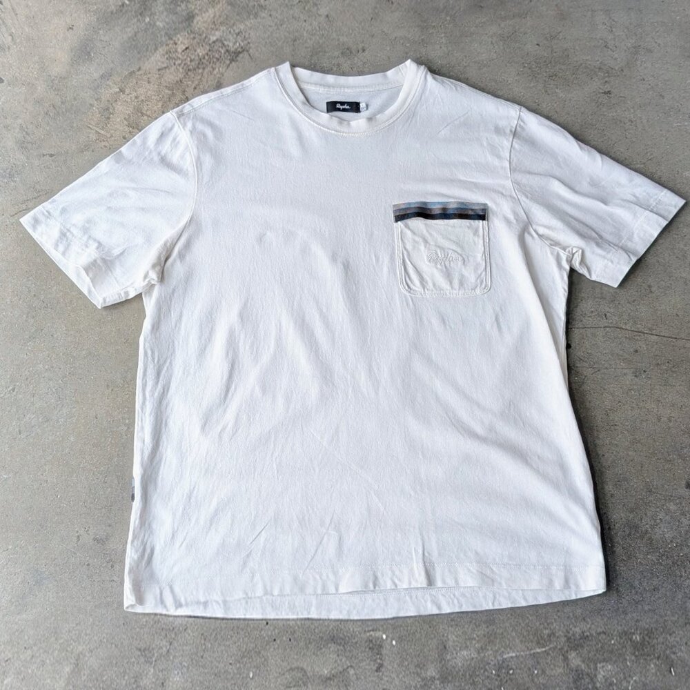 Rapha Men's Cotton Logo Pocket T-Shirt in White large